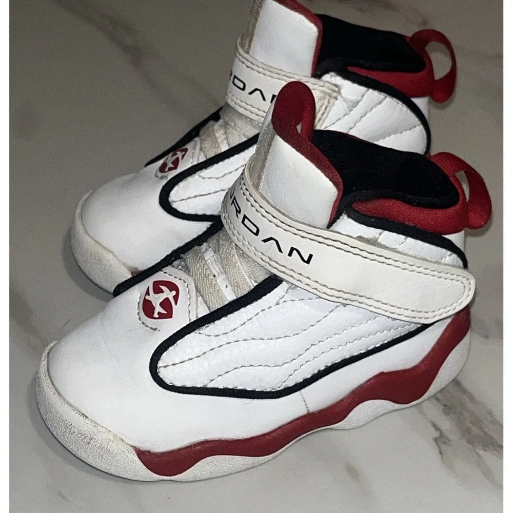 Nike Air Jordan Pro Strong TD 5C White Red Black Toddler Shoes DC7910-101